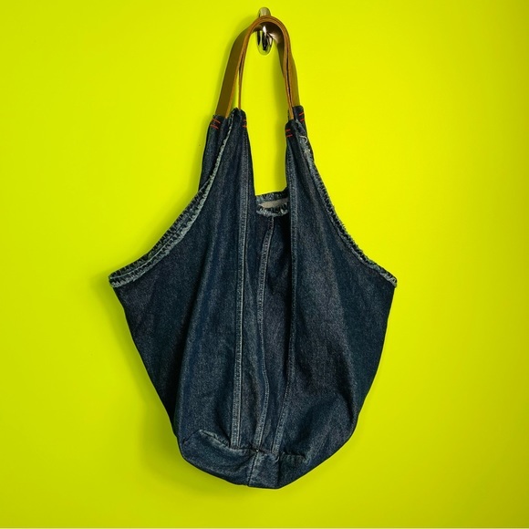 Zara Bags Zara Denim Maxi Bucket Bag Denim Blue Denim Large Poshmark